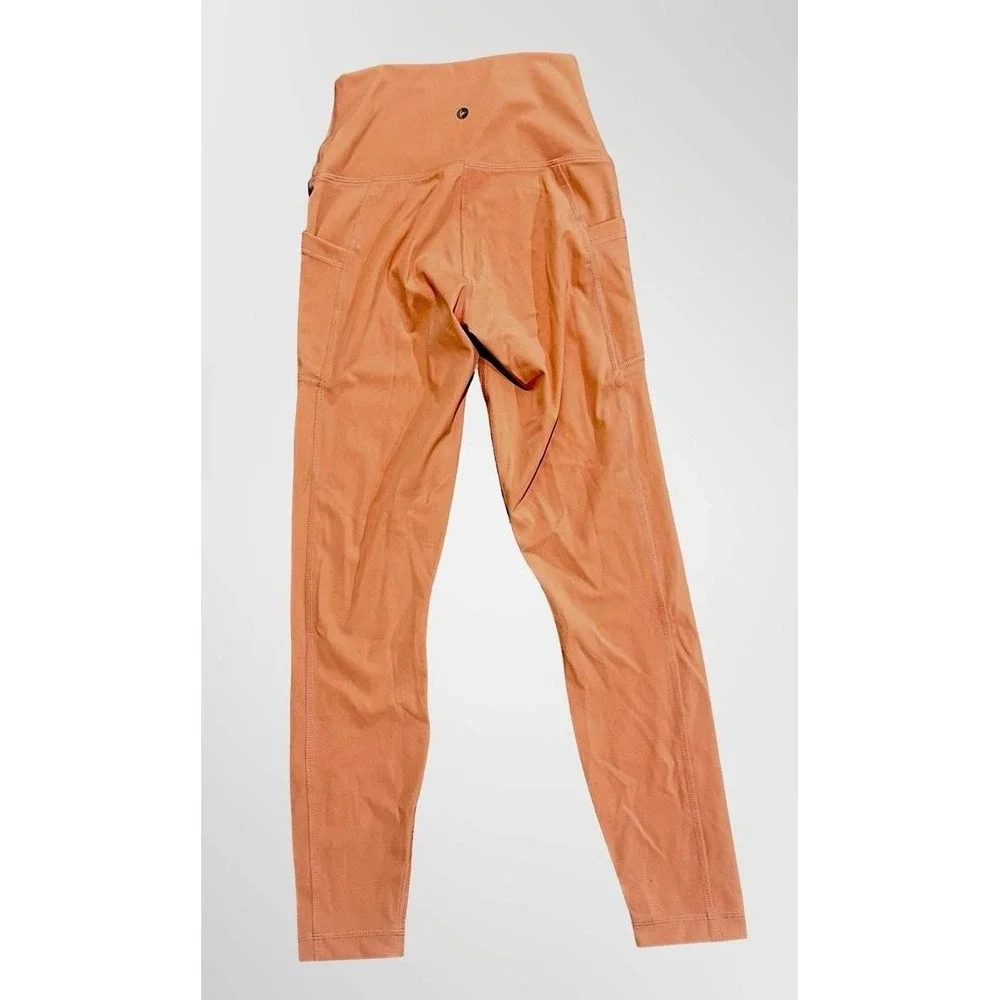 90 Degree By Reflex Leggings Womens Small Rosette Pink Hi Rise Superflex Pockets
